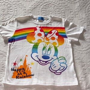 BNWOT RARE 2019 Tokyo Disney Pride Kids White Tee  Minnie Mouse Tee Unisex